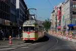 Als der GT8 2661 am 26.06.2008 durch die Düsseldorfer Schadowstraße fährt, wurden die Duewag-Achtachser noch planmäßig eingesetzt.