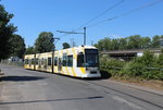 Düsseldorf Rheinbahn SL 706 (NF6 2123) Hamm, Auf den Kuhlen / Kuhstraße am 20. Juli 2016.