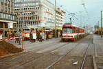 Es lebe das Bauen! Düsseldorfer Straßenbahnen vor dem Hauptbahnhof (1983)