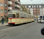 Sechsachser TW2701 in Dsseldof Steinberg bei der Strassenbahnparade zum Abschied des Betriebshoffes  Steinberg  (19.06.2011).