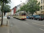 Vierachser (TW5101) + Beiwagen in Dsseldof bei der Strassenbahnparade zum Abschied des Betriebshoffes  Steinberg  (19.06.2011).