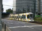 Dsseldorf: Straenbahnlinie 708 nach Mrsenbroich Heinrichstrae nahe der Haltestelle Hamm Hemmersbachweg.(2.7.2012)     