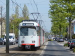 Tw 3218 fuhr am 22.4.16 als U75 durch Neuss.