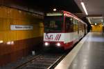 Tram 1016 der DVG hält im U-Bahn Bereich des HBF Mülheim an der Ruhr am 22.6.2015