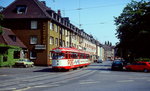 Mit der Inbetriebnahme des Duisburger Innenstadttunnels am 11.07.1992 wurde die Straßenbahnlinie 904 durch den Stadtteil Neudorf stillgelegt, im Sommer 1991 ist hier noch ein Duewag-Achtachser