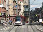 Wagen 629 auf der Linie 6 zum Wiesenhgel, aufgenommen beim Erfurter Hauptbahnhof am 16.6.2007