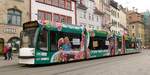 15. Oktober 2012, Straßenbahn Erfurt, Tw 635 am Anger. Typ Combino advanced: Fünfteiliger sechsachsiger Niederflur-Gelenktriebwagen für Einrichtungsbetrieb. Hersteller SIEMENS 2003. 29 Stück (628-656) vorhanden.