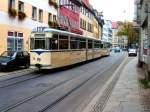 ERFURT (EVAG) Gotha-Gelenkzug mit Beiwagen als Stadtrundfahrt in Erfurt, Johannesstrasse, 2006