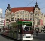 Vor dem Kaufhaus Anger 1 in Erfurt.