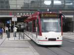 Am 03.06.09 verlsst Combino Basic 623 den Erfurter Hbf auf Linie 3 zum Europaplatz.