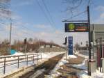 Gleis 1 der Haltestelle Messe am 14.03.2013.