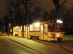 EVAG 520 während einer Nachtsonderfahrt der Erfurter Nahverkehrsfreunde, am 16.03.2014 an der Haltestelle Löberwallgraben.