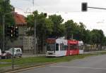 EVAG 609 als Linie 6 vom Rieth zur Steigerstrae, am 04.06.2014 in der Magdeburger Allee.