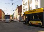 Durch die Baumaßnahmen im Bereich Johannesstrasse und dem derzeit eingleisigen Straßenbahnverkehr in dem Bereich, kommt es zu Fahrzeitabweichungen auf der Linie 1 und 5.