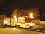 EVAG 520 während einer Nachtsonderfahrt der Erfurter Nahverkehrsfreunde, am 16.03.2014 am Gothaer Platz.