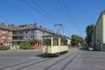 Wagen 888 der VhAG EVAG verkehrt zum Frohnhauser Mai auf der Linie 109, hier an der Kreuzung Rüdesheimer Straße/Frohnhauser Straße (08.05.2022)