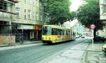 EVAG Essen__Straßenbahn_Tw 1171 auf Linie 127 nach Gelsenkirchen Hbf.__23-09-1989