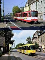 Oben: Tw 5145 auf der Altenessener Strae in E-Altenessen (19.