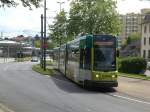 Essen: Straenbahnlinie 109 nach Frohnhausen Breilsort am S-Bahnhof Essen Steele.(3.7.2012)
 
