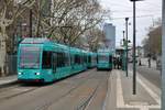 VGF Siemens R-Wagen 026 und 040 in Frankfurt am Main Stresemannallee Gartenstraße am 13.01.18