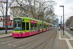 VGF Bombardier S-Wagen 253+2xx als Doppeltraktion in Frankfurt am Main Stresemannallee Gartenstraße am 13.01.18