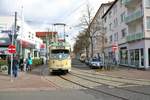 VGF Düwag N-Wagen 112 als Osterhasen Express am 31.03.18 in Frankfurt am Main Westbahnhof