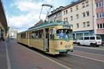 VGF Düwag N-Wagen 112 als Osterhasen Express am 31.03.18 in Frankfurt am Main Westbahnhof