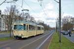 VGF Düwag O-Wagen 111 als Osterhasen Express am 31.03.18 in Frankfurt am Main Friedberger Warte