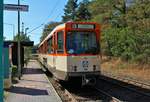 VGF Düwag Pt Wagen 148 am 19.08.18 im Frankfurt Schwanheimer Wald