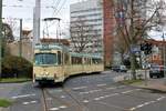 VGF Düwag O Wagen 111 am 16.03.19 bei einer Sonderfahrt in Frankfurt Eckenheim 