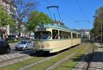 VGF Düwag N-Wagen 112 als Osterhasenexpress am 20.04.19 in Frankfurt am Main