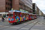 VGF Ebbelwei Express Wagen 108 am 03.08.19 in Frankfurt am Main Willy Brand Platz