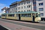 VGF Düwag O-Wagen 111 am 11.08.19 in Frankfurt Westbahnhof als Pendelverkehr zum Sommerfest des Straßenbahn Museums