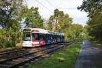 VGF Bombardier Flexity Classis S-Wagen 221 am 29.09.19 in Frankfurt Stadtwald 