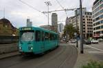 
VGF Düwag Pt-Wagen 720 am 05.10.19 in Frankfurt am Main als Stadionverkehr