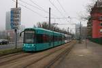 VGF Bombardier Flexity Classic Doppeltaktion mit Wagen 252 und 2xx am 25.01.20 in Frankfurt am Main