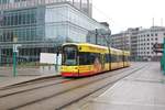 VGF Bombardier Flexity Classic S-Wagen 254 am 30.01.21 in Frankfurt am Main Willy Brandt Platz