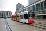 VGF Bombardier Flexity Classic S-Wagen 205 am 30.01.21 in Frankfurt am Main Willy Brandt Platz