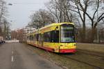VGF Bombardier Flexity Classic S Wagen 247 am 22.02.21 in Frankfurt am Main