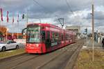 VGF Bombardier Flexity Classic S-Wagen 229 am 13.03.21 in Frankfurt am Main