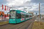 VGF Bombardier Flexity Classic S-Wagen 232 am 13.03.21 in Frankfurt am Main