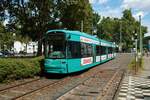 VGF Bombardier Flexity Classic S Wagen 219 am 16.08.21 als Linie 12 zum Zoo