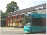 Beinahe 100 Jahre Frankfurter Straenbahngeschichte zeigt diese Aufnahme der Halle West des Verkehrsmuseums Frankfurt am Main vom 12.08.2007, der S-Triebwagen 262 (Baujahr 2007) auf dem 8.