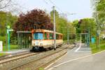 VGF Düwag Pt Wagen 128 am 01.05.22 bei einer Sonderfahrt in Frankfurt am Main