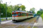 VGF Düwag M-Wagen 102 am 01.05.22 bei einer Sonderfahrt in Frankfurt am Main