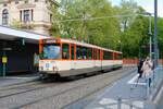 VGF Düwag Pt Wagen 128 am 01.05.22 bei einer Sonderfahrt in Frankfurt am Main