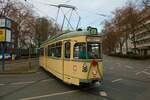 VGF Düwag L-Wagen 124 am 10.12.22 in Frankfurt am Main als Weihnachtsmarkt Tram