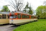 VGF Düwag M-Wagen 102 am 23.04.23 in Frankfurt am Main bei einer Sonderfahrt