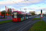 VGF Bombardier Flexity Classic S Wagen 206 am 11.11.23 in Frankfurt am Main