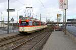 VGF Düwag M Wagen 602 am 10.12.23 in Frankfurt am Main als Weihnachtsmarkttram